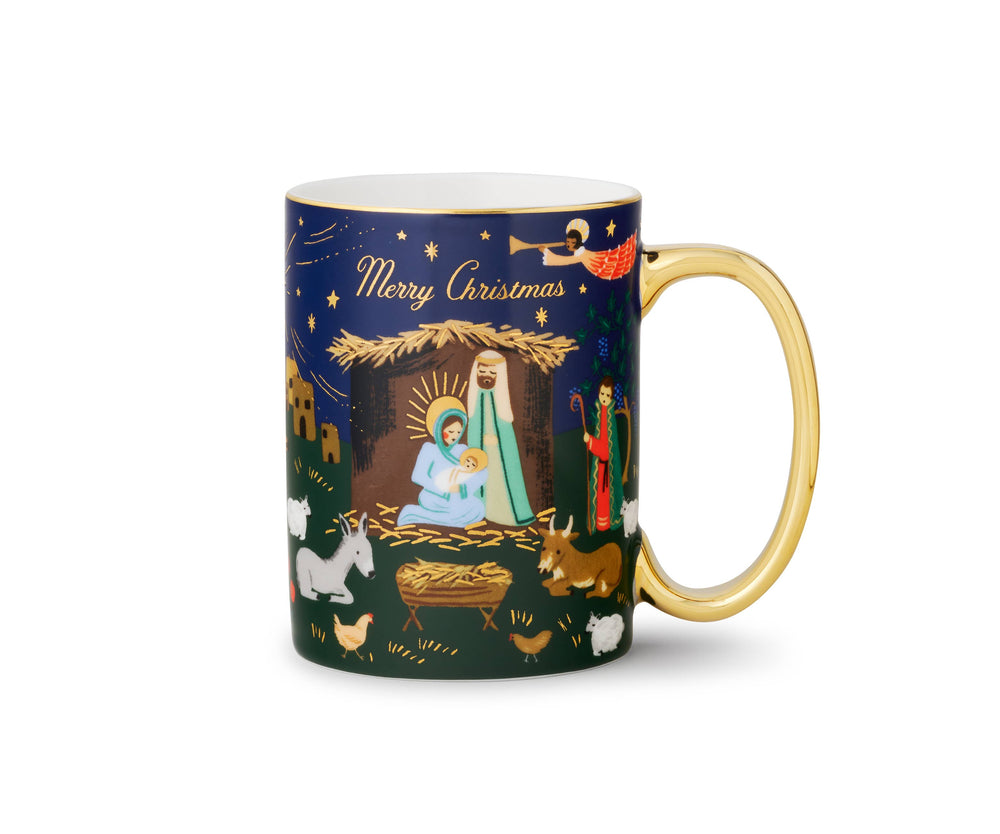 Holiday Nativity Scene Porcelain Mug - Rifle Paper Co.