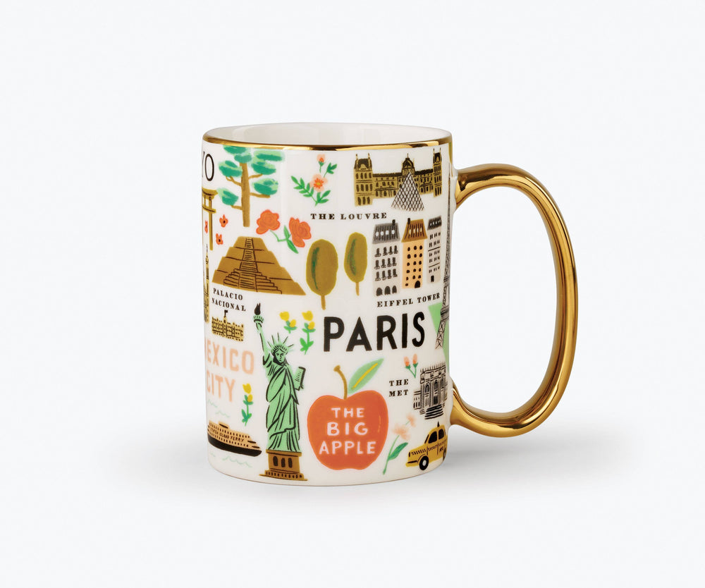 Bon Voyage Porcelain Mug by Rifle Paper Co.